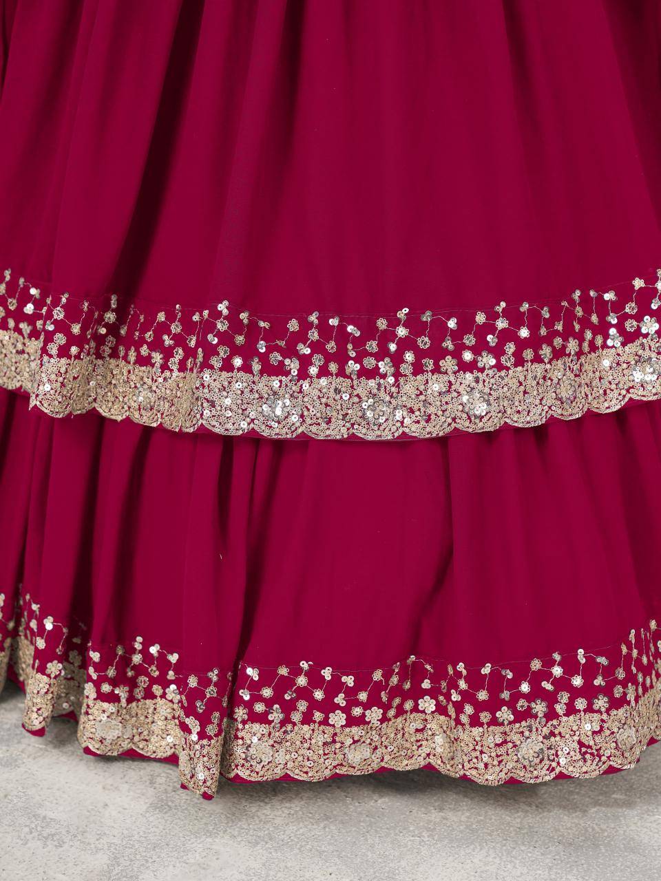 Anchal vol 2 Georgette Pink Wholesale lehenga choli suppliers in Delhi